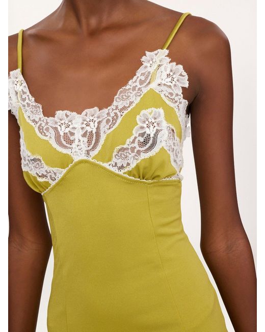 Chloé Yellow Lace-Trim Nightdress