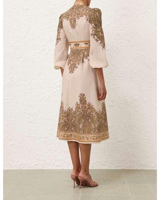 Zimmermann Natural Natura Midi Dress