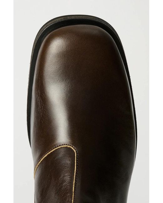 Our Legacy Brown Camion Zip Ankle Boots for men
