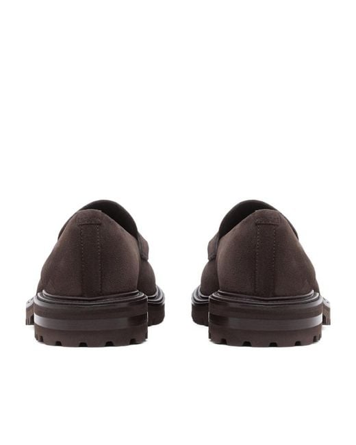 Giorgio Armani Brown Lug Sole Loafers for men