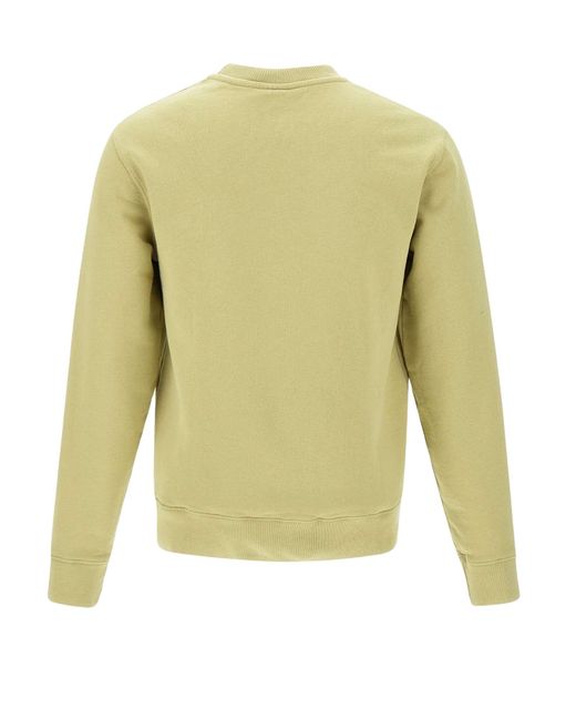 Maison Kitsuné Yellow Maison Kitsuné Fox Head Patch Crewneck Sweatshirt for men