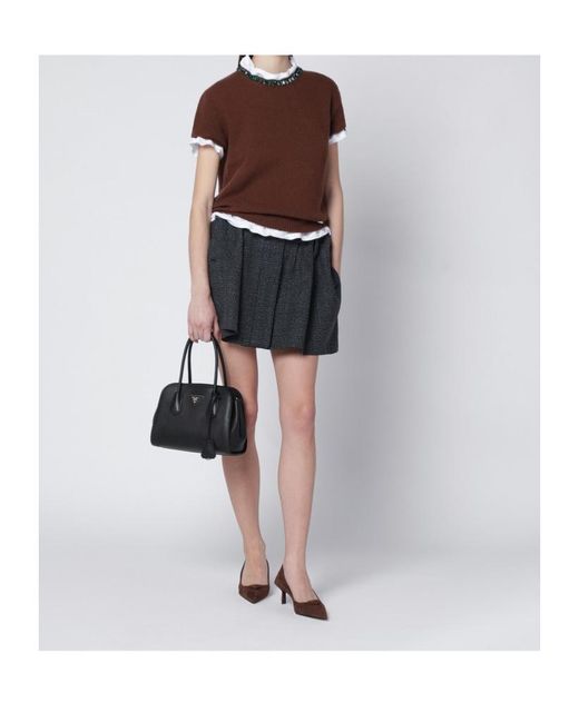 Prada Black Double-Handled Shoulder Bag