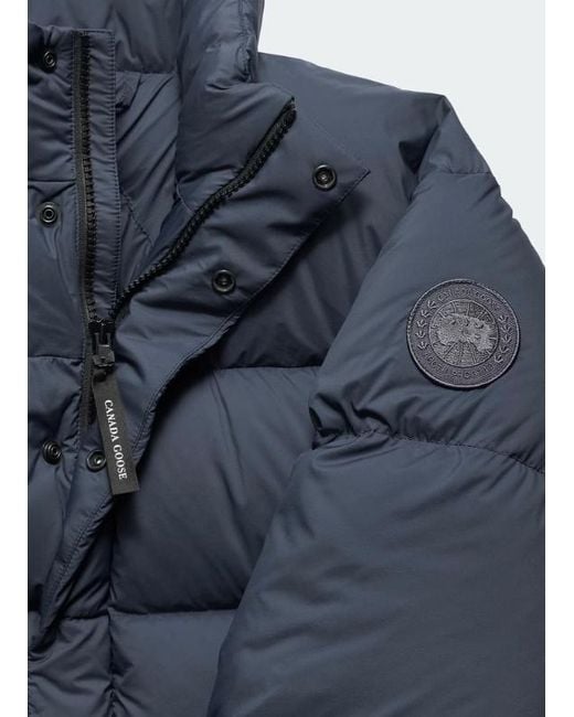 Canada Goose Blue Logo Patch High-Neck Down Jacket for men