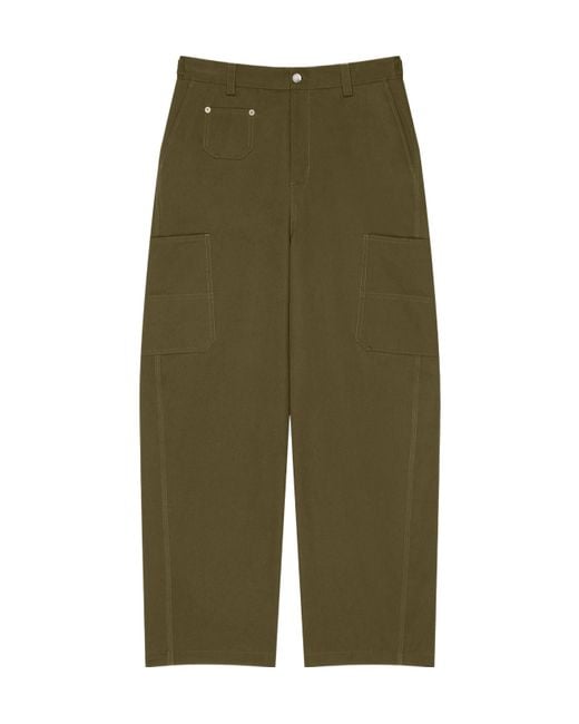 Givenchy Green Cargo Straight-Leg Trousers for men