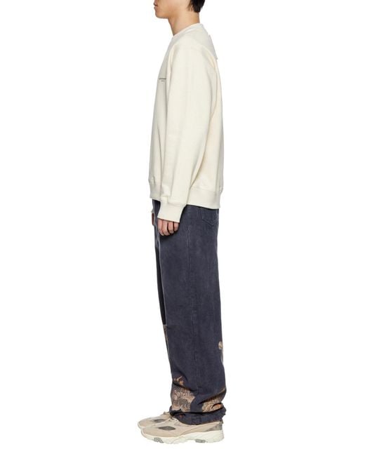Wooyoungmi Natural Round Collar Long Sleeve Sweater for men