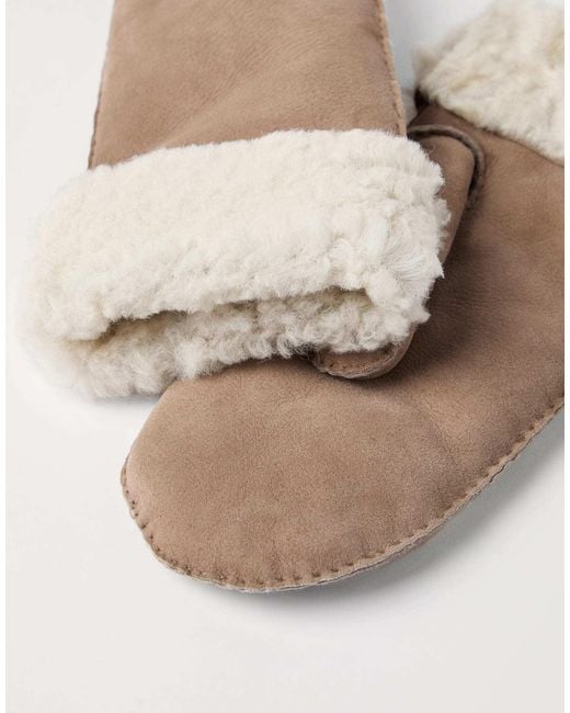 Brunello Cucinelli White Shearling Gloves