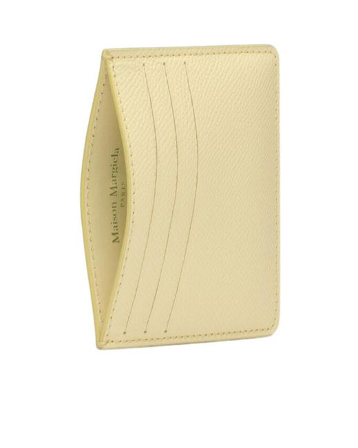 Maison Margiela Yellow Four-Stitch Card Holder