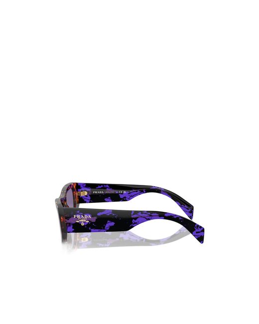 Prada Purple Eyewear Rectangular Frame Sunglasses for men
