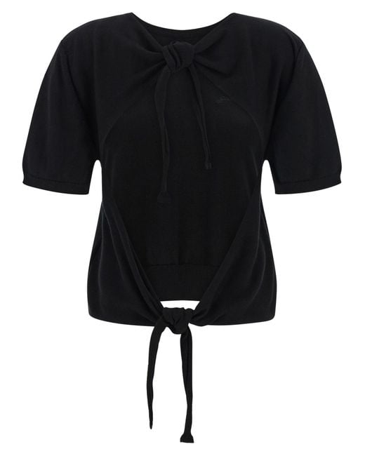 Ganni Black Bare Back Sweater