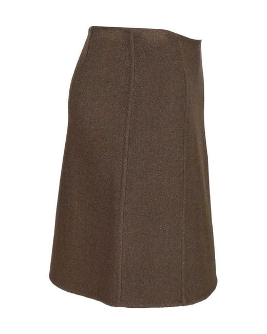 P.A.R.O.S.H. Brown Wool Mini Skirt