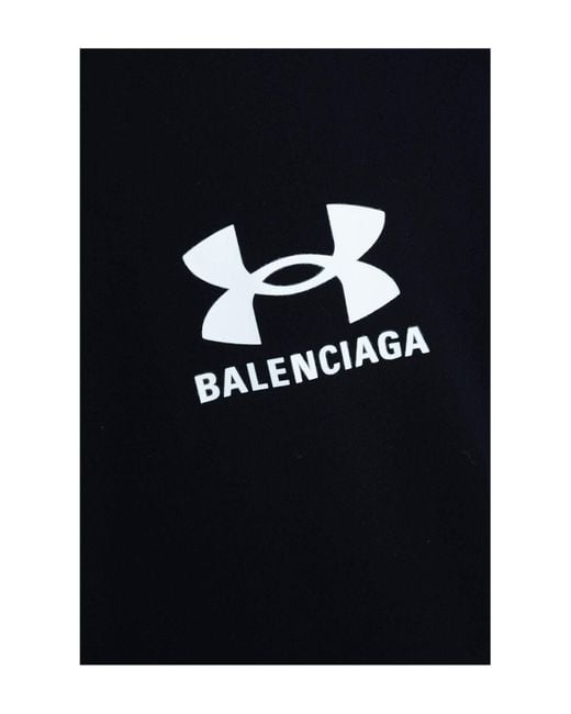 Balenciaga Blue Under Armour Logo Printed Zip-Up Windbreaker
