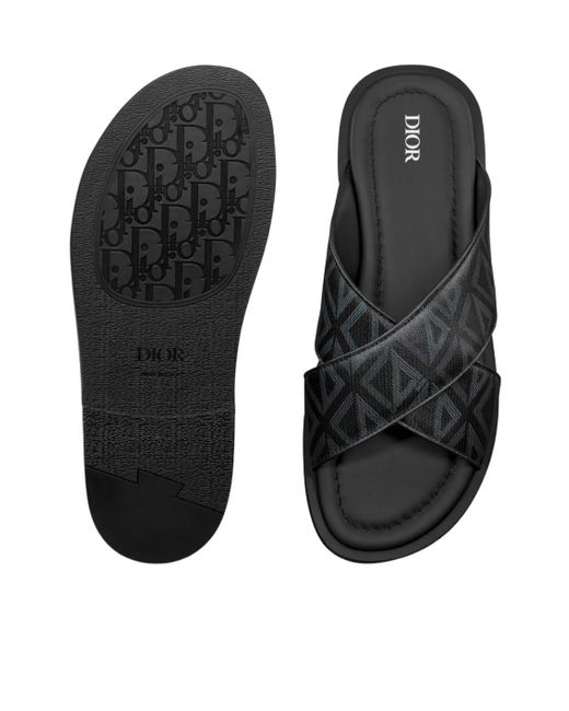Dior Black Homme Alias Slip-On Sandals for men