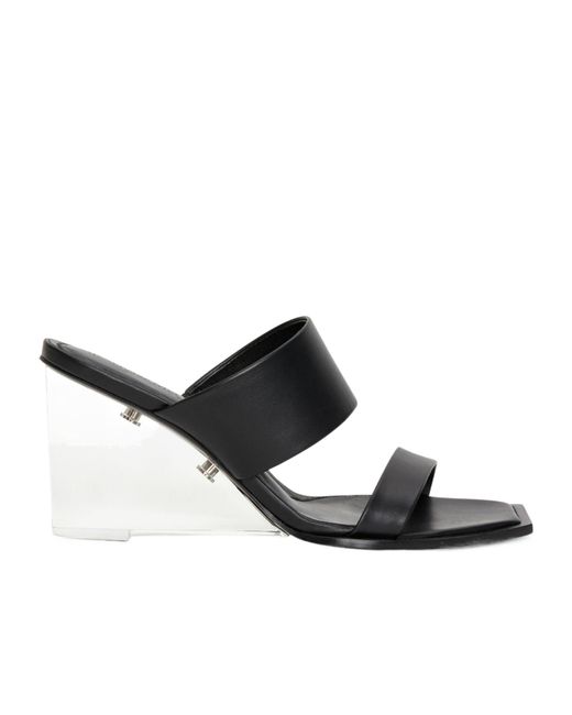 McQueen Black Platform Slip-On Mules