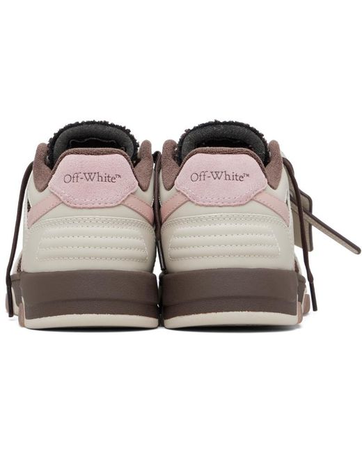 Off-White c/o Virgil Abloh Brown Slim 'Out Of Office' Sneakers for men