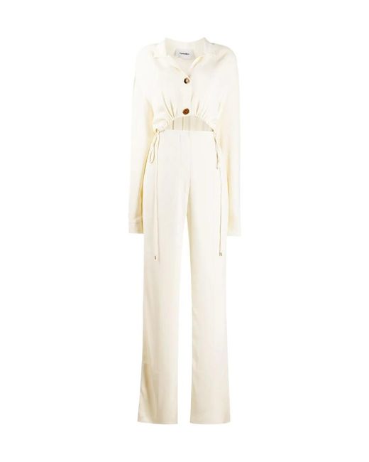 Nanushka White Cut-Out Jumpsuit