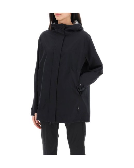 Herno Blue Straight Hem Hooded Jacket