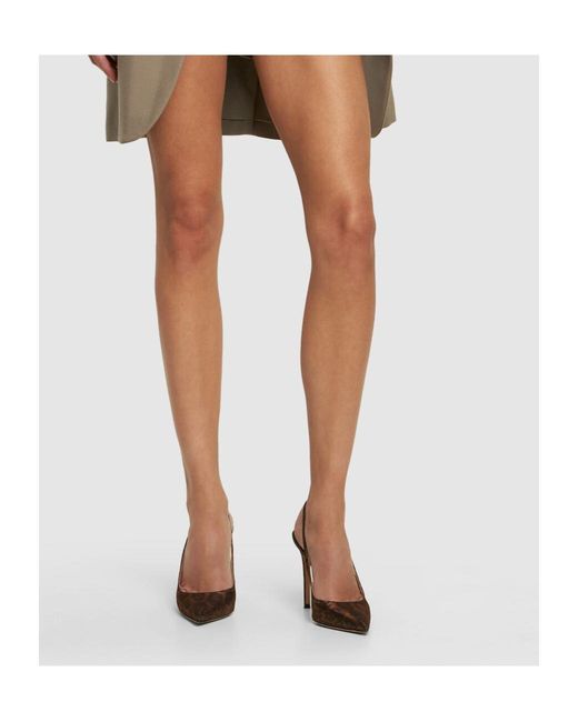 Gianvito Rossi Metallic Open-Heeled High Heels
