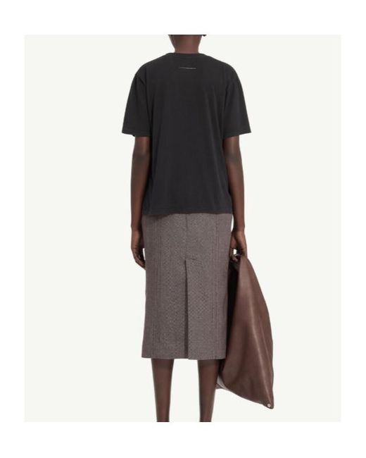MM6 by Maison Margiela Black Numeric Signature Crewneck T-Shirt
