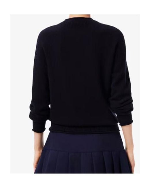 Lacoste Blue Crew-Neck Logo Sweater