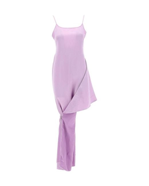 J.W. Anderson Purple Jw Anderson Asymmetric Zip Detailed Dress