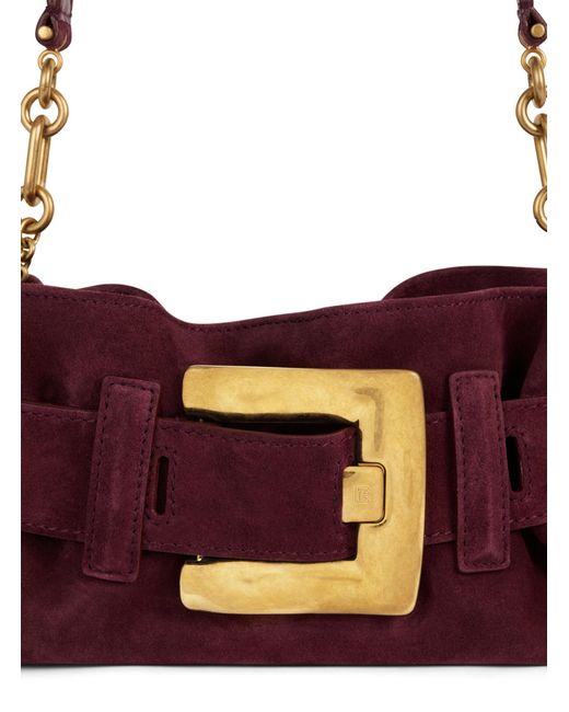 Balmain Purple Anthem Mini Shoulder Bag