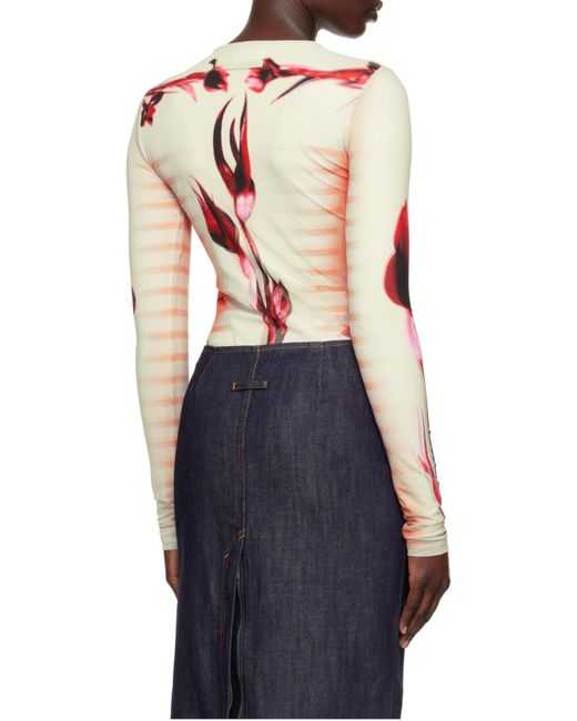 Jean Paul Gaultier Double-Layered Printed Top