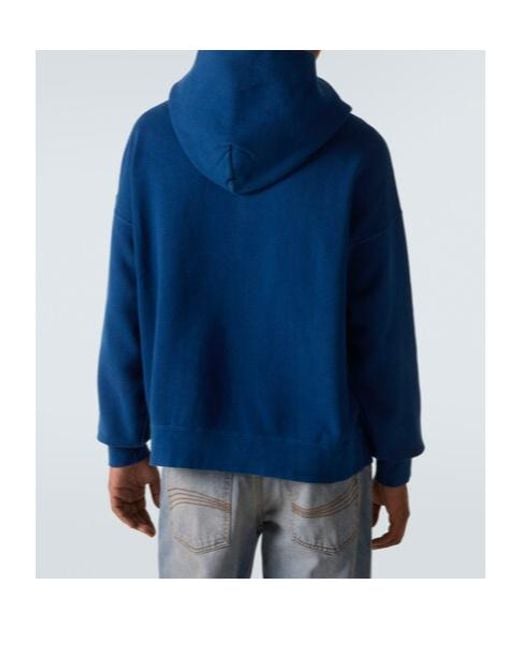 Visvim Blue Cotton Jersey Hoodie for men