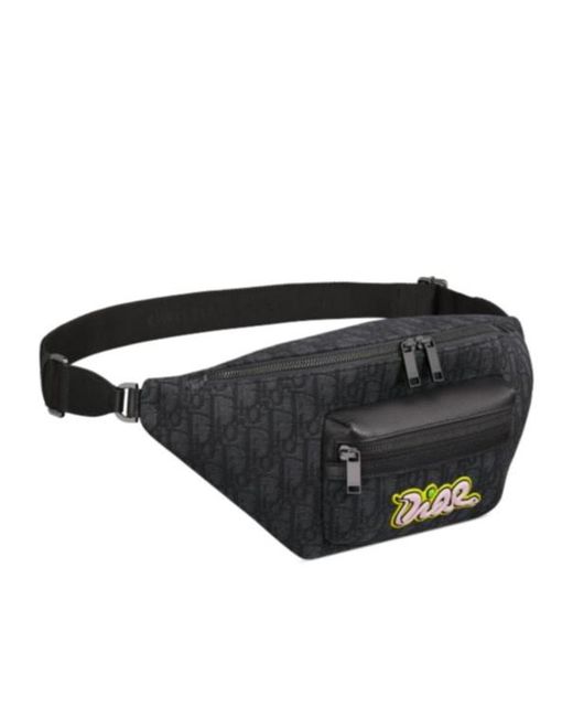 Dior Black And Kaws Rider 2.0 Belt Bag for men