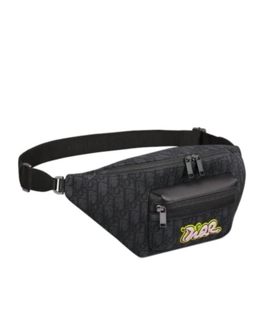 Dior Black And Kaws Rider 2.0 Belt Bag for men
