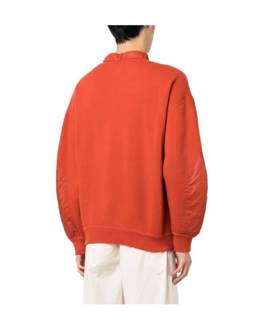 Isabel Marant Orange Half-Zip Panelled Sweatshirt for men