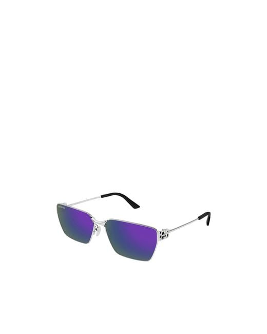 Balenciaga Purple Eyewear Geometric Frame Sunglasses for men