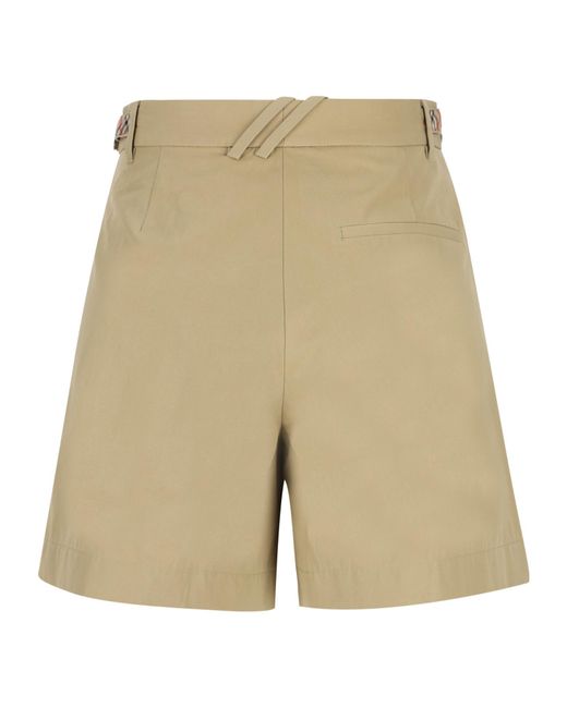 Burberry Natural Check-Buckle Bermuda Shorts