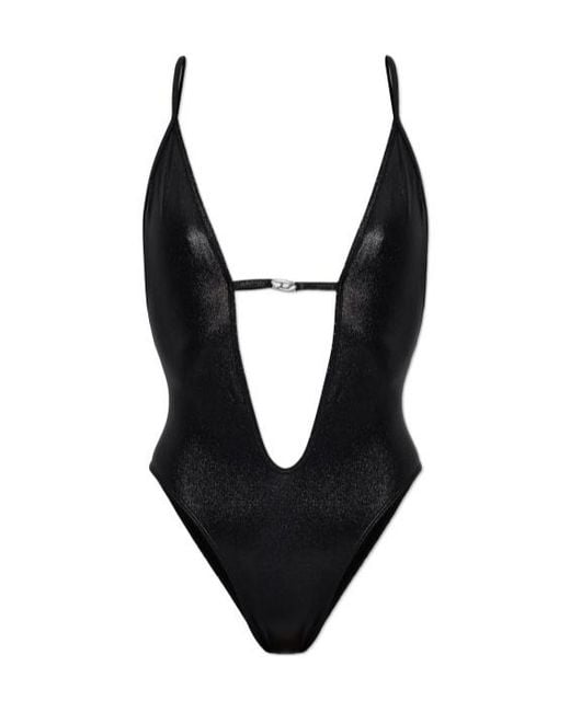 DIESEL Black Daisy Dnm One-Piece Swimsuit