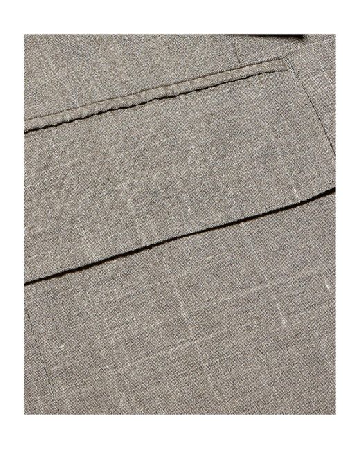 Zegna Gray Single-Breasted Wool Blazer for men