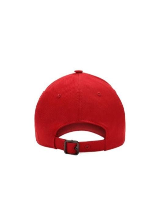Burberry Red Thistle Shield Gabardine Baseball Cap