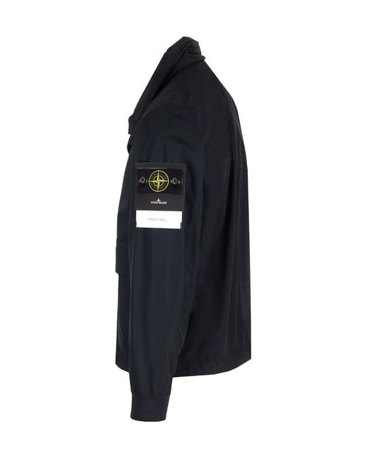 Stone Island Blue Logo Patch Jacket for men