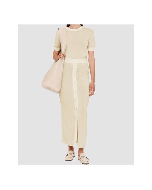 Joseph White Button Knit Skirt