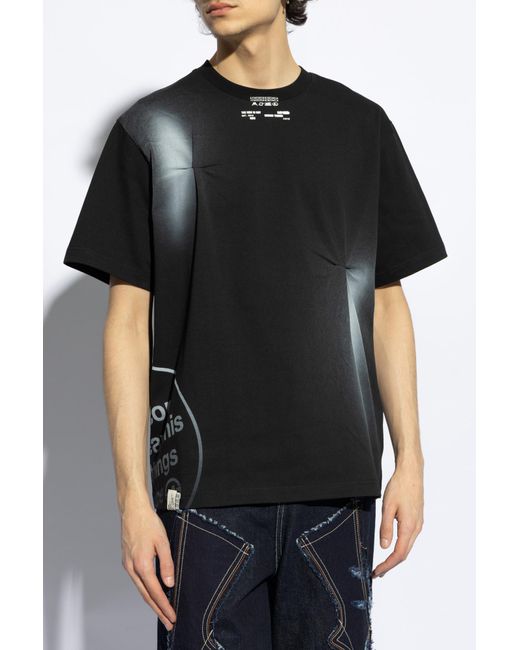 Adererror Black Short-Sleeved T-Shirt for men
