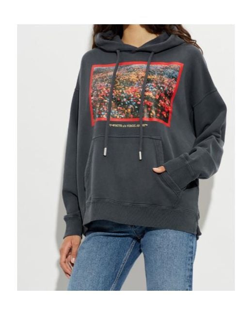 Off-White c/o Virgil Abloh Gray Long-Sleeve Hooded Sweatshirt
