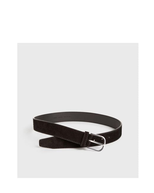 Totême White Suede Buckle Belt for men