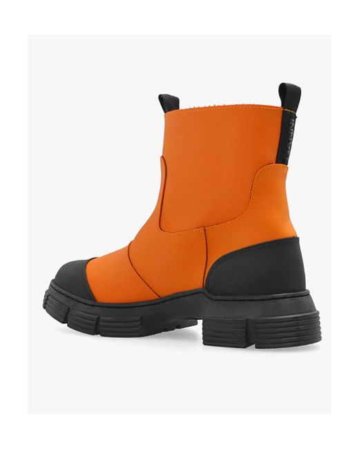 Ganni Brown 55Mm Chunky Slip-On Boots