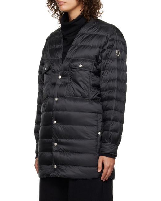 Moncler Black Moncler Rick Owens V-Neck Padded Jacket for men