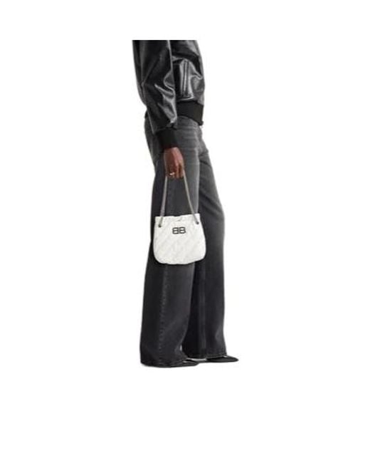 Balenciaga White Medium Solid Color Tote Bag