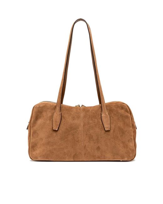 Gianni Chiarini Brown Aryna Suede Shoulder Bag