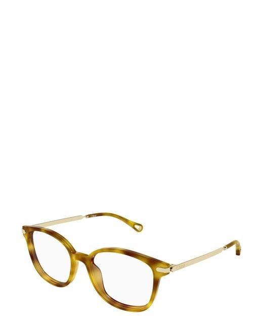Chloé Metallic Chloé Eyewear Cat-Eye Frame Glasses