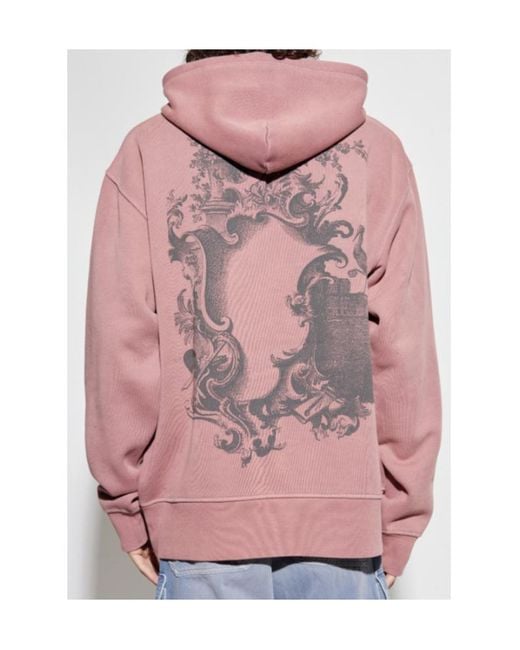 DIESEL Pink S-Macs-Hood-T2 Drawstring Hoodie for men
