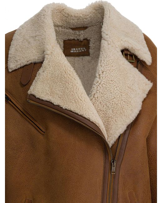 Isabel Marant Brown "adelina" Shearling Jacket