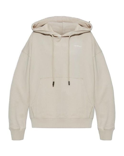 Off-White c/o Virgil Abloh Natural Logo Oversized Hoodie