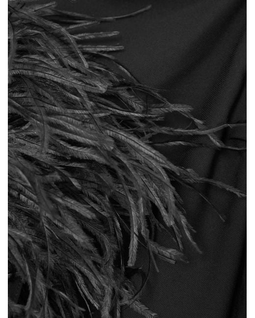 16Arlington Women's Black Feather Trimmed Dress