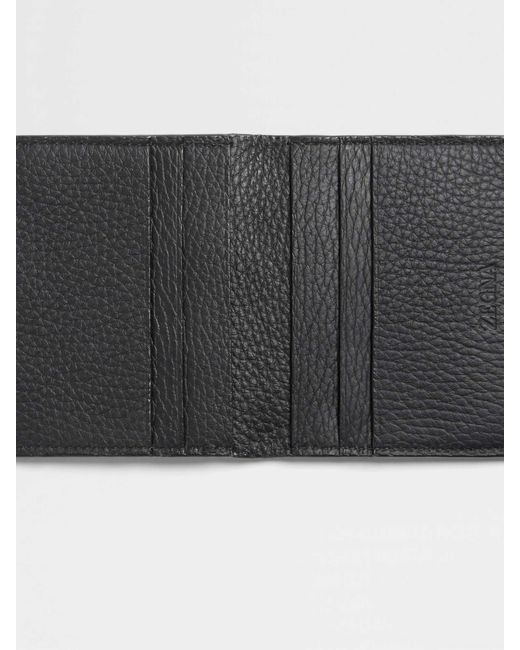Zegna Gray Foldable Card Case for men